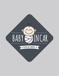 Baluna Araba Etiketi - Baby in Car