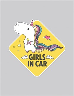 Baluna Araba Etiketi - Girls in Car