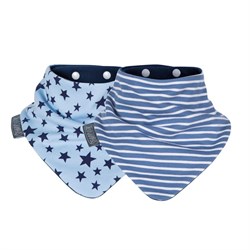 Cheeky Chompers NeckeBIB İkili Fular Önlük Blue Stars & Stripes